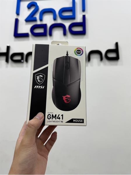 Chuột có dây Gaming MSI Clutch GM41 Lightweight V2 - 1 mode : dây - Màu đen - Ngoại hình 98% - Box 3