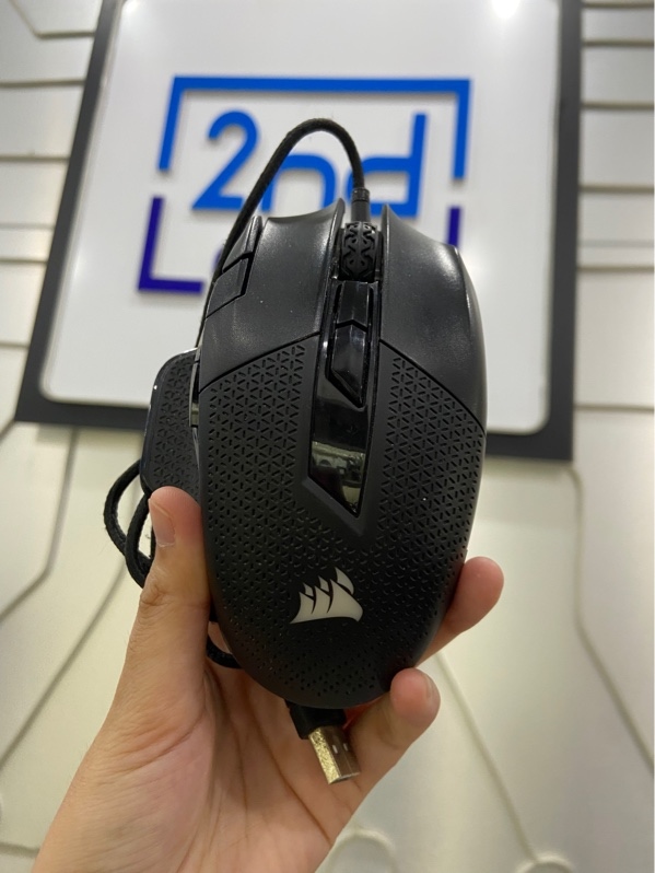 Chuột Corsair Nightsword (RGP0073) - Màu đen - Ngoại hình: 97% - Cảm biến gắn tạ không nhạy - Body - Kèm 6 viên tạ