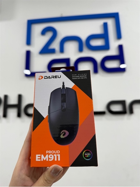 Chuột dareu EM911 - 1 mode dây - Màu đen - Ngoại hình 98% - Box