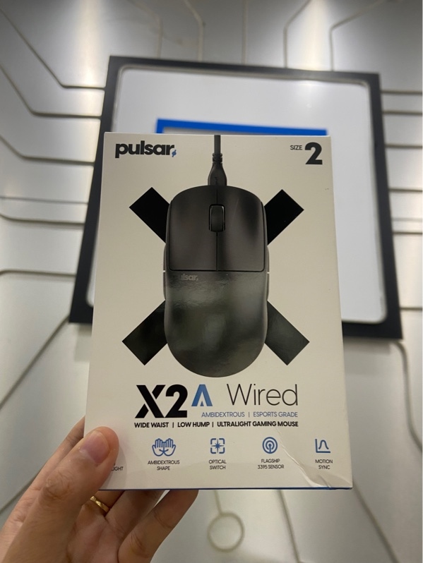 Chuột Gaming có dây Pulsar X2A Wired - 1 Mode dây - Màu đen - Ngoại hình: 98% - FullBox