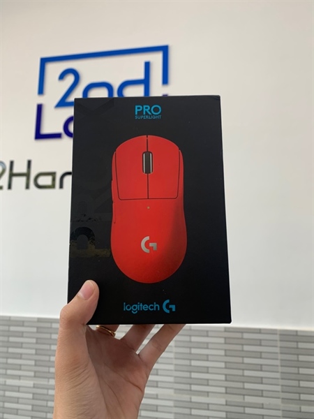 Chuột Gaming không dây Logitech Pro x Super Light - 2 mode - Màu đỏ - Ngoại hình: 98% - Box 2