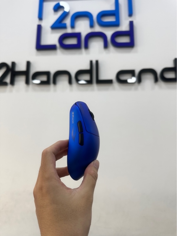 Chuột gaming không dây RAWM Leviathan V4 - 2 mode: Receiver + Dây - Màu xanh - Ngoại hình 99% - Fullbox