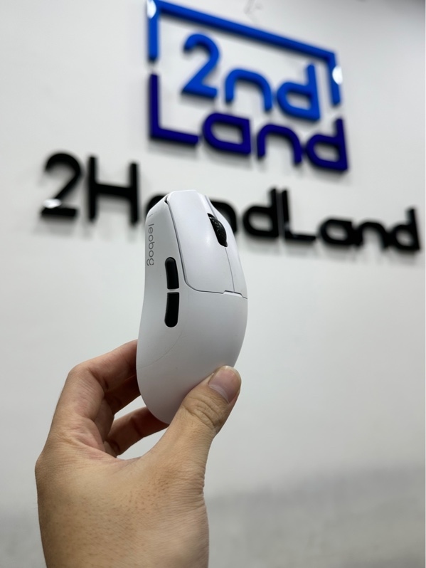Chuột gaming LEOBOG GM3 - 3 mode : dây , receiver , dây - Màu trắng - Ngoại hình 97.5% - Fullbox