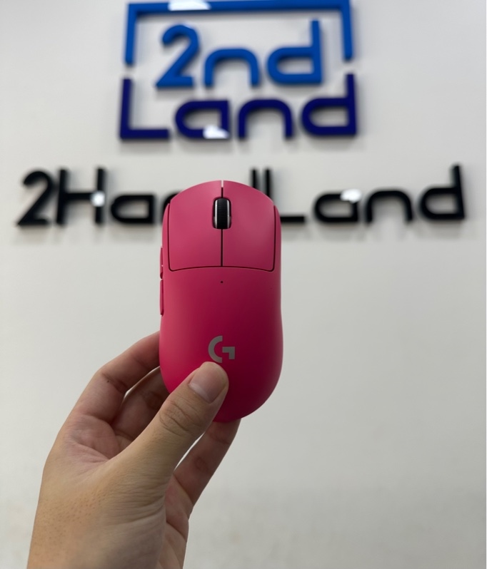 Chuột gaming Logitech Pro X Superlight 2 - 2 mode : dây , dongle - Màu hồng - Ngoại hình 98% - Kèm box + Reciver + Dây kết nối + Dongle