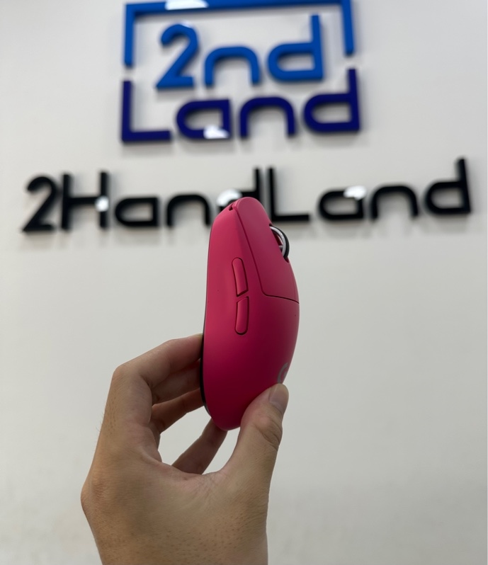 Chuột gaming Logitech Pro X Superlight 2 - 2 mode : dây , dongle - Màu hồng - Ngoại hình 98% - Kèm box + Reciver + Dây kết nối + Dongle