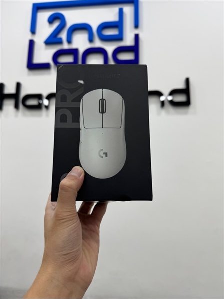 Chuột Gaming Logitech Pro X Superlight 2 Lightspeed - 2 mode : dây , receiver - Màu trắng - Ngoại hình 97% - Dán skin - Box + Receiver 4
