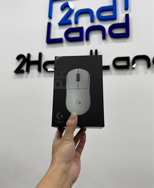 Chuột gaming Logitech Pro X Superlight 2 Lightspeed - 2 mode : Dây , receiver - Màu trắng - Ngoại hình 97% - Fullbox 3