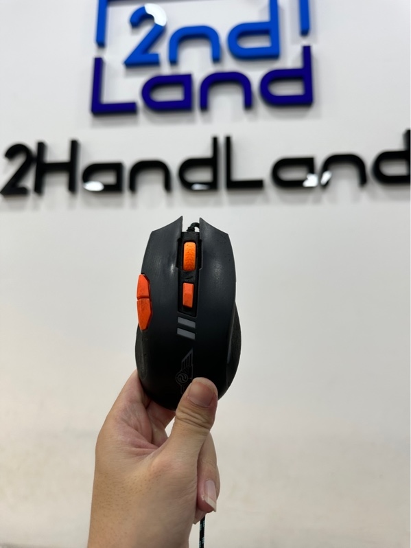 Chuột Gaming Newmen GX5-Plus - 1 mode : dây - Màu đen cam - Ngoại hình 96% - Trầy xước, tróc cao su - Body