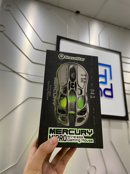 Chuột Gravastar Mercury M1 Pro - 2 Mode: 2.4HZ + Bluetooth - Màu xám - Ngoại hình: 98% - Thiếu dây kết nối - FullBox