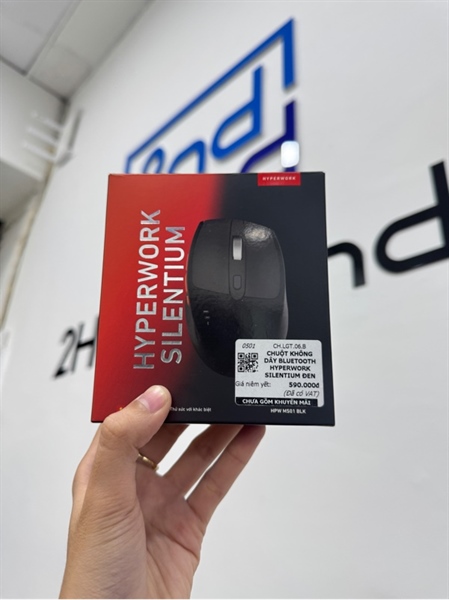 Chuột Hyper Work Silentium - 2 mode receiver + bluetooth - Màu đen - Ngoại hình 98% - Fullbox