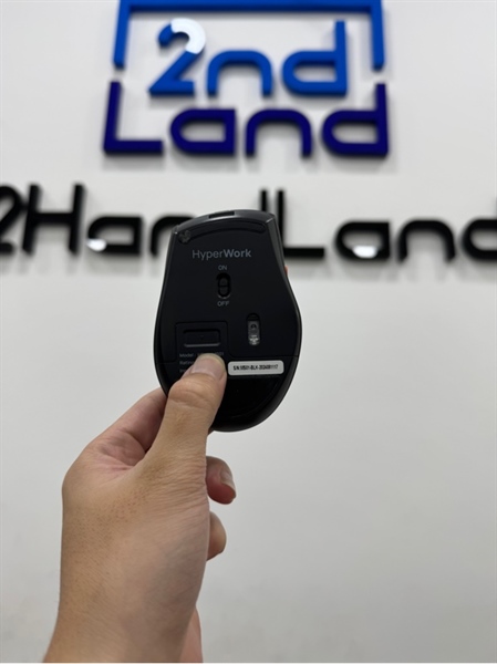 Chuột Hyperwork Silentium MS01 - 2 mode : receiver , bluetooth - Màu đen - Ngoại hình 97% - Kèm receiver 2
