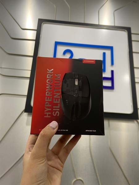 Chuột Hyperwork Silentium MS01 BLK - 3 Mode - Màu đen - Ngoại hình: 98% - FullBox 3