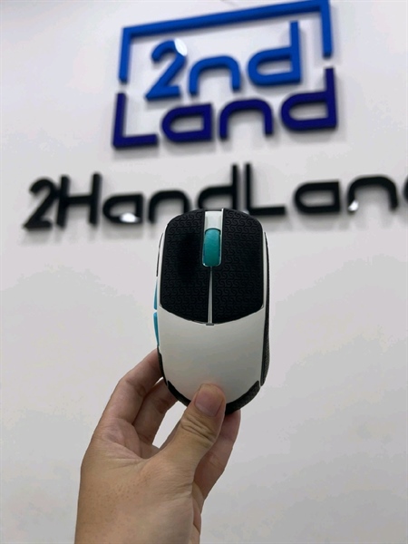 Chuột Lamzu Atlantis OG V2 Pro - Màu trắng xanh - Ngoại hình 98% - Box - Kèm receiver + dây kết nối