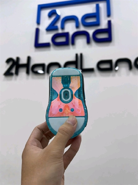 Chuột Lamzu Atlantis OG V2 Pro - Màu trắng xanh - Ngoại hình 98% - Box - Kèm receiver + dây kết nối 2