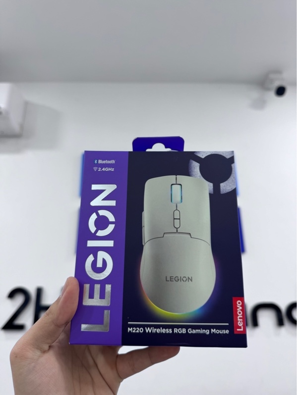 Chuột Lenovo Legion M220 - 3 mode dây bluetooth, receiver - Màu trắng - Newseal