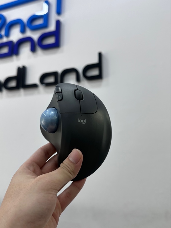 Chuột Logitech Ergo M575 - 2 Mode: Receiver, Bluetooth - Màu xám - Ngoại hình 97.5% - Kèm receiver