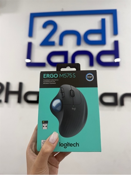 Chuột Logitech Ergo M575S - Màu đen - Ngoại hình 98% - FullBox