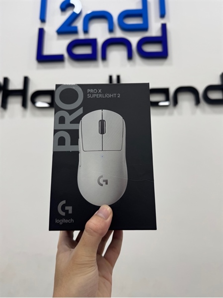 Chuột Logitech G Pro X Superlight 2 - 2 mode: dây , receiver - Màu trắng - Ngoại hình 97% - dán skin - Fullbox 3
