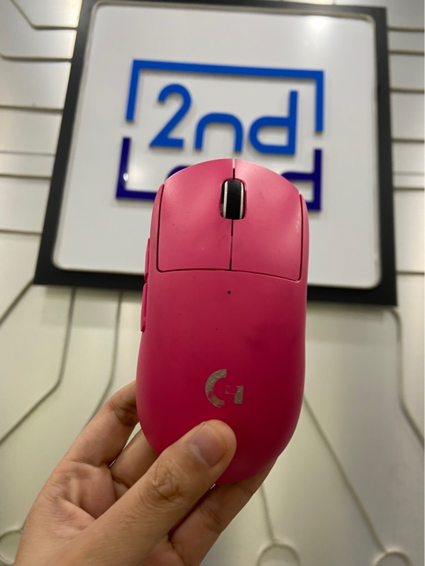 Chuột Logitech G Pro X Superlight - 2 mode : 2.4/dây - Màu hồng - Ngoại hình: 97% - Mất receiver - Kèm dây