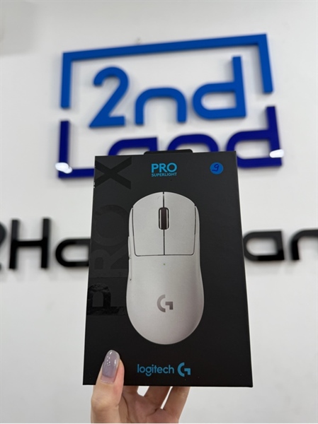 Chuột Logitech G Pro X Superlight - Màu trắng - Ngoại hình 97% - Feet mòn , vỏ ố vàng - FullBox