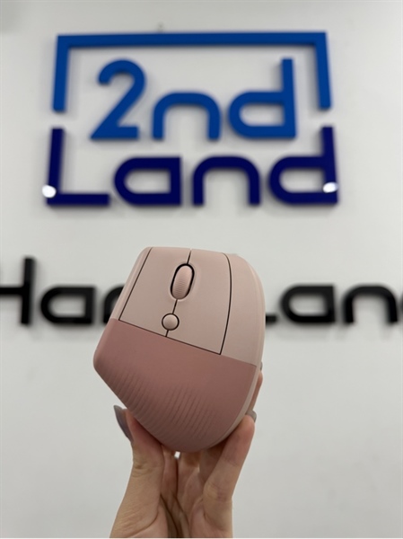 Chuột Logitech Lift Vertical - Màu hồng - Ngoại hình 98% - Kèm receiver