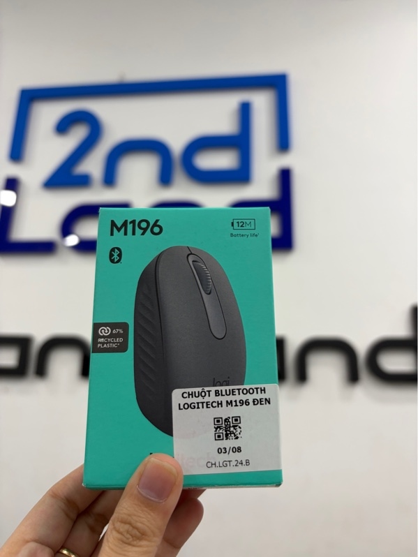Chuột Logitech M196 - 1 mode bluetooth - Màu xám - Ngoại hình 97,5% - Feet mòn nhẹ - Fullbox