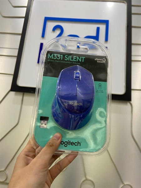 Chuột Logitech M331 Silent - Màu xanh dương - Openbox