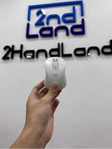 Chuột Logitech M650 - 2 mode : bluetooth , receiver - Màu trắng - Ngoại hình 95% - Ố , bung da cao su , con lăn cứng - Kèm receiver