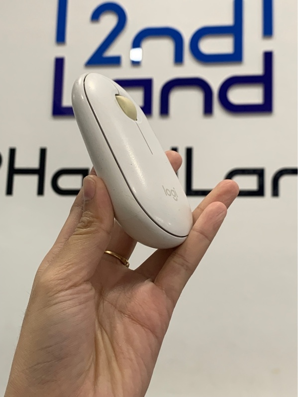 Chuột Logitech pebble m350 - 2 mod reciver+ bluetooth - Màu trắng - Ngoại hình: 96% - Body