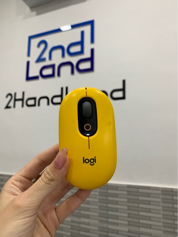 Chuột Logitech Pop Mouse - Màu vàng đen - Ngoại hình: 97% - Trầy xước - Body