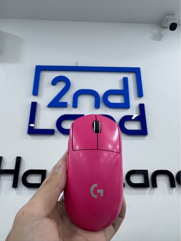 Chuột Logitech Pro X Super light 1 - Màu hồng - Ngoại hình 97% - thay feed, trầy xước nhẹ nhựa hơi mòn - Kèm receiver
