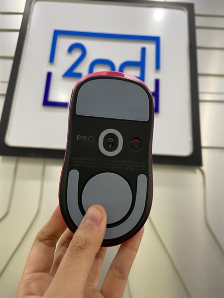 Chuột Logitech ProX Supper Light 2 - 2 Mode: Dây, Receiver - Màu hồng - Ngoại hình: 97% - Có dán Girp Tape - Body 4