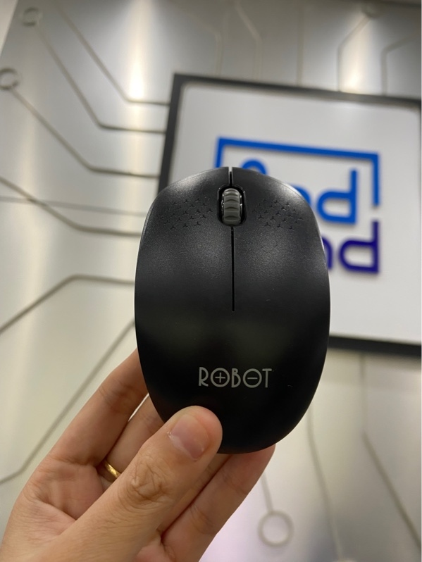 Chuột máy tính không dây Robot M210 - 1 mode kết nối Receiver - Màu đen - Ngoại hình: 97% - Xước nhiều - Body