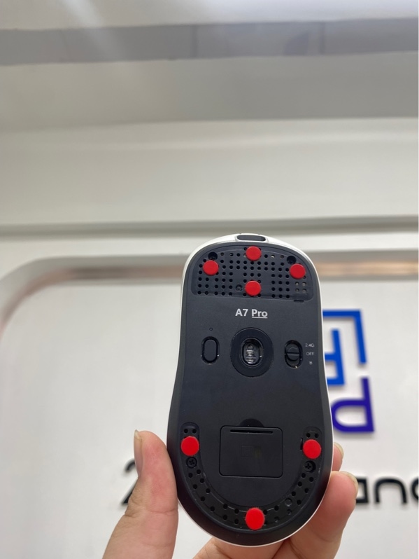 Chuột MCHOSE A7 Pro - 3 mode bluetooth/receiver/dây - Màu trắng - Ngoại hình 98% - Fullbox