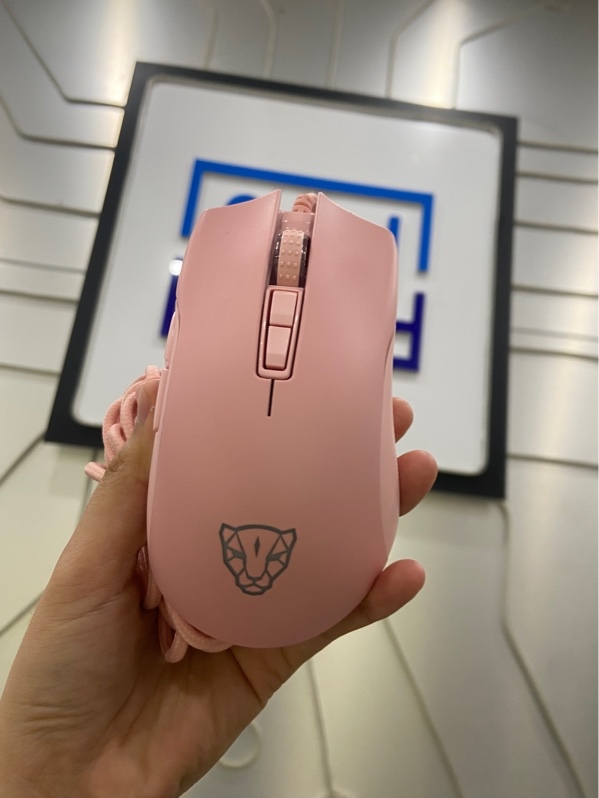 Chuột Motospeed V70 - 1 mode dây kết nối - Màu hồng - Ngoại hình: 97% - Kèm Box