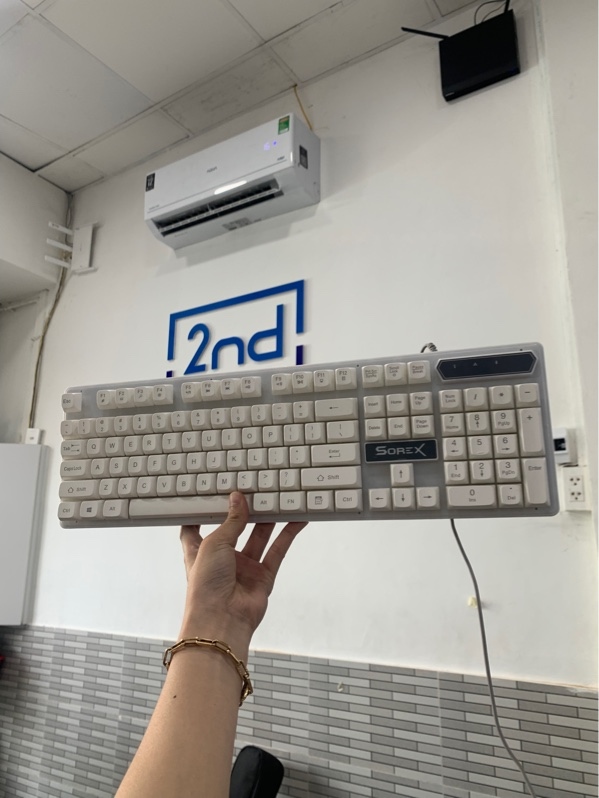 Chuột phím Sorex km 2025 - Màu trắng - Ngoại hình: 97% - Trầy body - Body