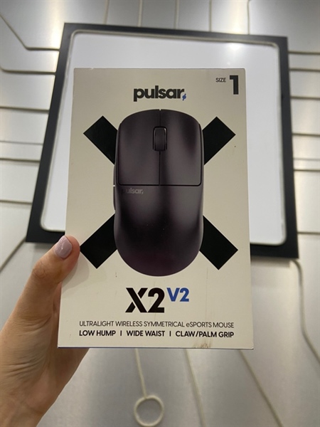 Chuột Pulsar X2 V2 - Size 1 - Màu đen - Ngoại hình: 98% - FullBox + dongle 4K 3