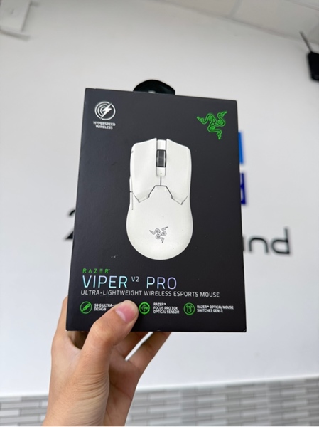 Chuột Razen Viper V2 Pro - 2 mode 2.4g+dây - Màu Trắng - Ngoại hình 98% - Fullbox