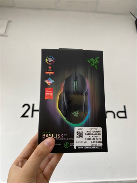Chuột Razer Basilisk V3 - Màu đen - Ngoại hình: 98% - Hư lăn vô cực - FullBox