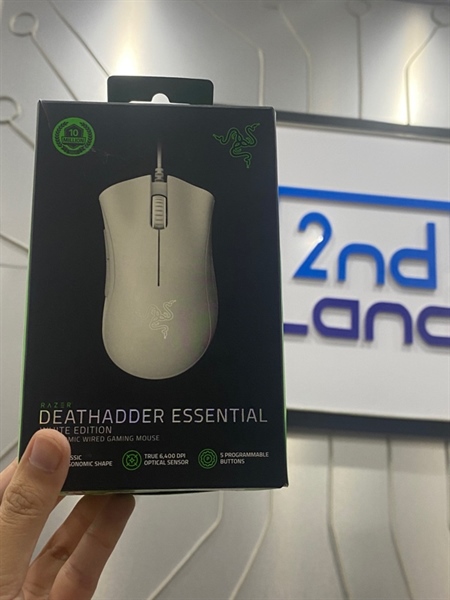 Chuột Razer Deathadder Essential - 1 Mode USB - Màu trắng - Ngoại hình: 98% - FullBox