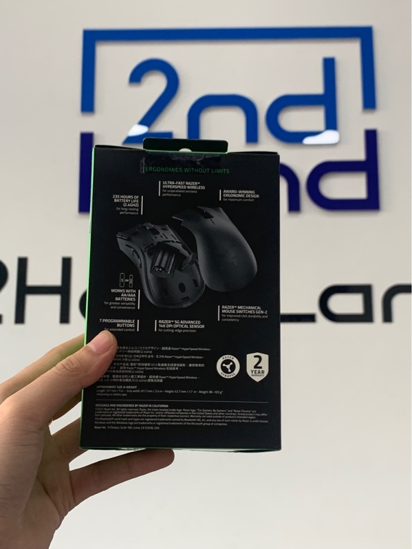 Chuột Razer Deathadder V2 Hyperspeed - Màu đen - Newseal