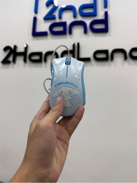 Chuột Razer x Sanrio Cinnamoroll DeathAdder Essential - 1 mode: dây - Màu trắng xanh - Ngoại hình 97% - Box