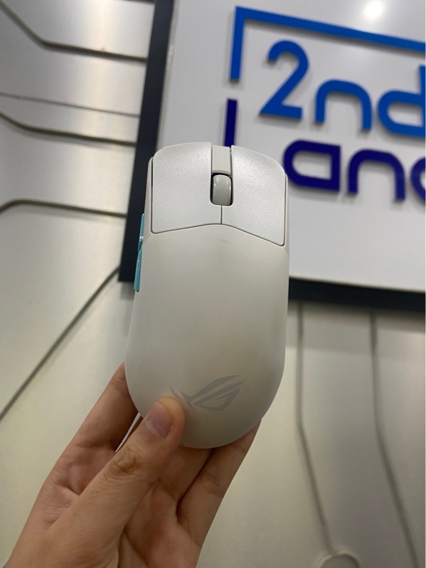 Chuột ROG Hapre Ace Aim Lab - 3 mode : 2.4/dây/bluetooth - Màu trắng - Ngoại hình: 97% - Fullbox