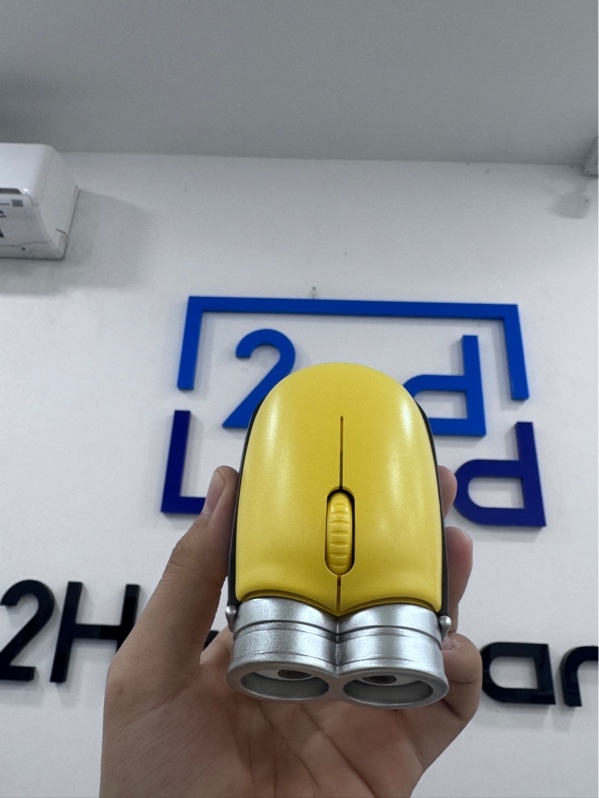 Chuột Royche Minions - 2 mode Bluetooth với receiver - Màu vàng - Ngoại hình 98% - kèm hộp nhựa