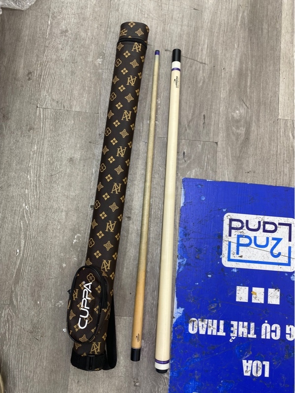 Cơ bida chuôi + ngọn Longoni Signature - Màu be - Ngoại hình 97.5% - Kèm túi