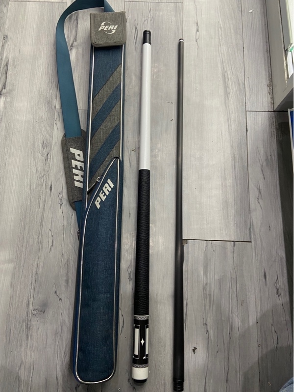 Cơ Bida Dragon Carbon - Màu Trắng Đen - Ngoại hình: 97% - Tróc sơn - Kèm ngọn Carbon + túi
