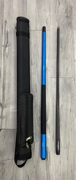 Cơ bida Leadsuper V1 - Full carbon - Màu xanh dương - Ngoại hình: 98% - Chui lắc nhẹ - Kèm túi