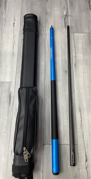 Cơ bida Leadsuper V1 - Ngọn carbon - Màu xanh dương - Ngoại hình: 98% - Chui bị lệch - Kèm túi