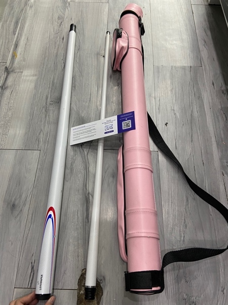 Cơ Bida lỗ Leadsuper LS-W - Màu trắng - Ngoại hình: 97% - Ngọn sợi thủy tinh, ngọn và chui trầy nhiều, nhảy ngọn nhẹ - Kèm túi 1