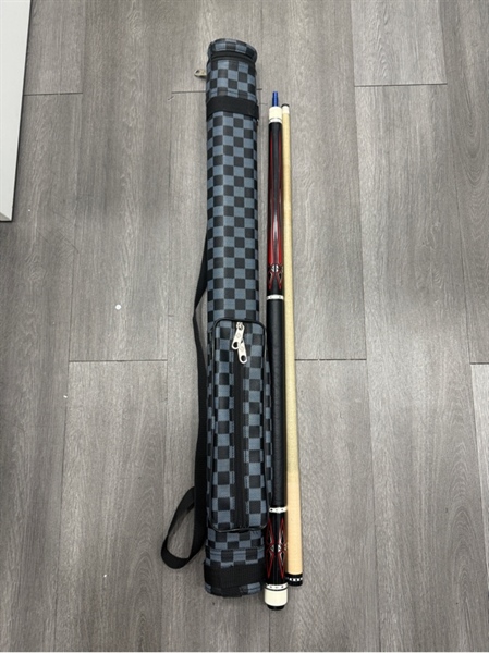 Cơ Bida Maple Leaf CPD-03 - Màu đen đỏ - Ngoại hình 97% - Tróc sơn , thân đã custom da - Kèm túi